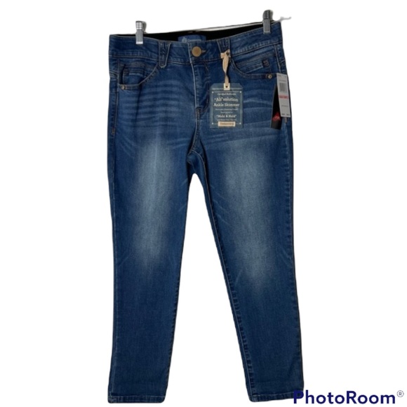 Democracy Ab Solution Ankle Skimmers Blue Denim Jeans - Picture 4 of 15